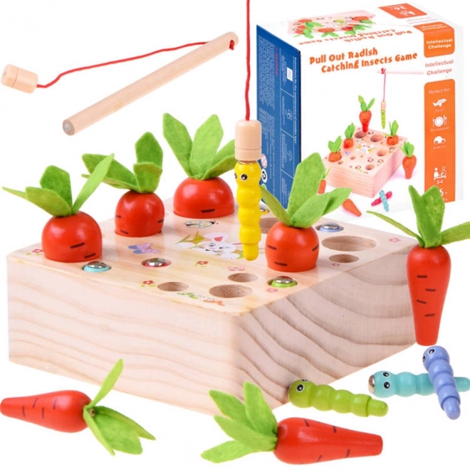 Wooden Match Game Carrots and Worms