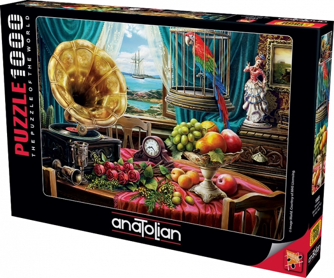 Fruit and Gramophone Still Life 1000 Piece Puzzle