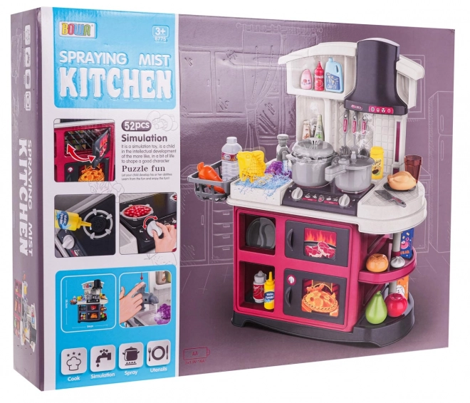 Interactive Kitchen Set with Sound and Water Function