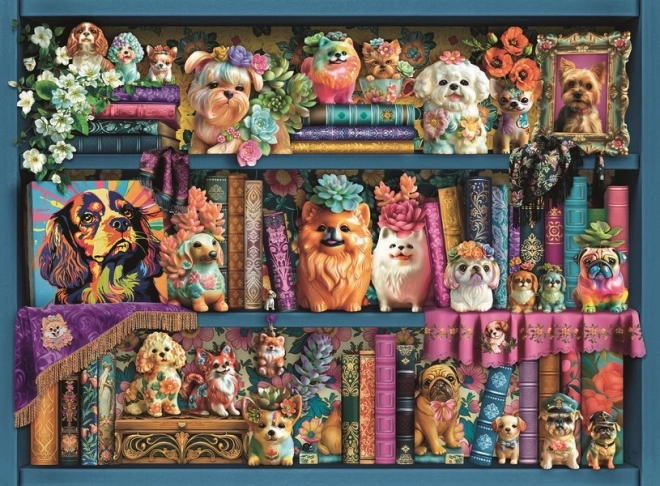 Cute Porcelain Pugs Puzzle 500 Pieces