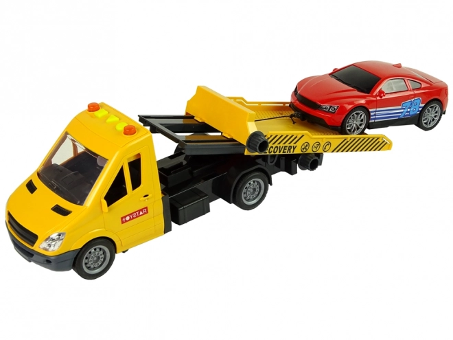 Transport Truck with Car Ramp and Lights