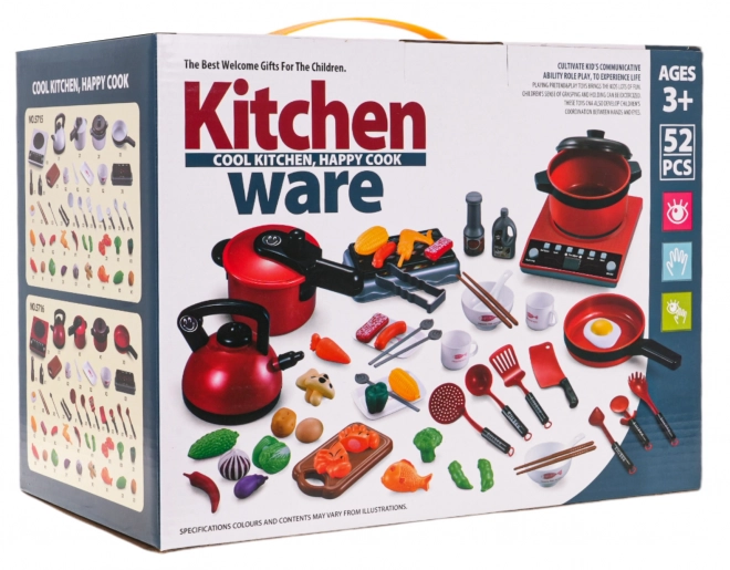 Children's Red Cooking Set with Accessories