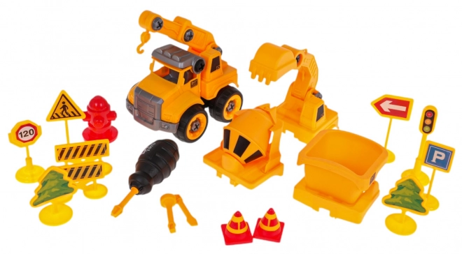 Construction Vehicles Set with Accessories