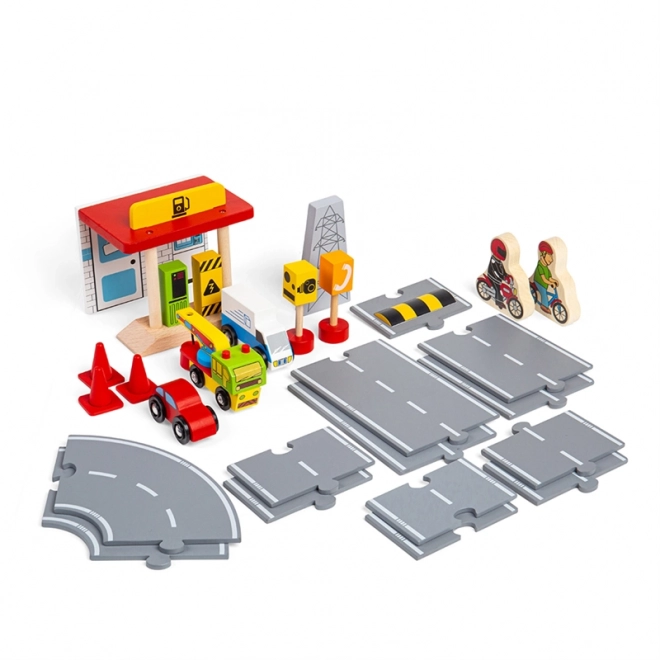 Wooden Road Accessory Set Bigjigs Rail