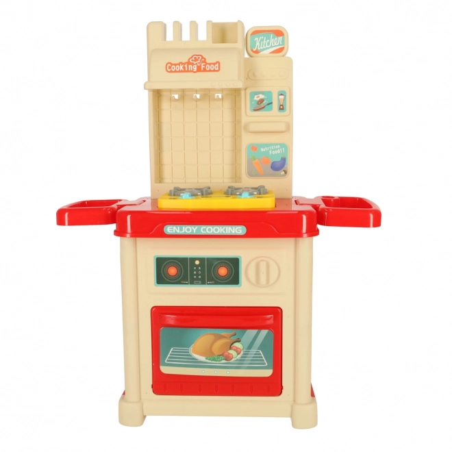 Plastic kitchen set for children with lights and accessories