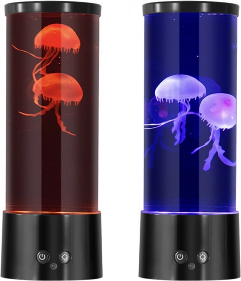 Dekorative LED-Lampe mit Quallen auf Batterien und USB-Kabel