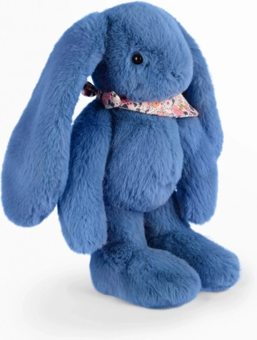 Plush bunny with blue scarf 35 cm