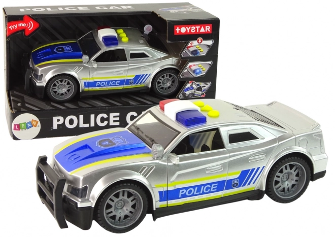 Police Car with Lights and Sounds - Silver