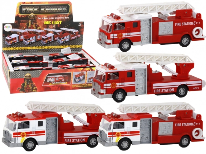 Friction-Powered Fire Truck with Sound and Extendable Ladder