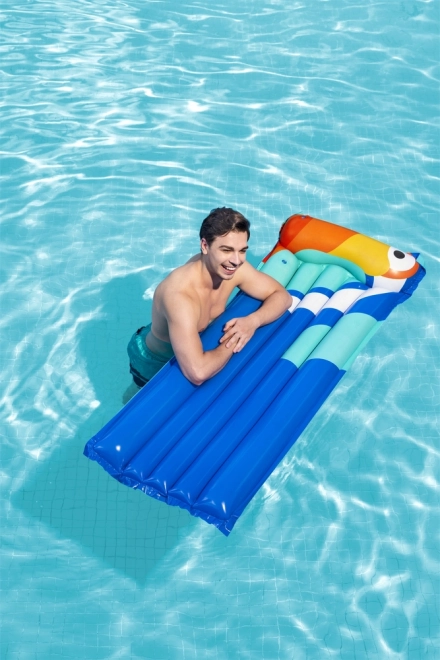 Inflatable Swimming Mattress Toucan Blue