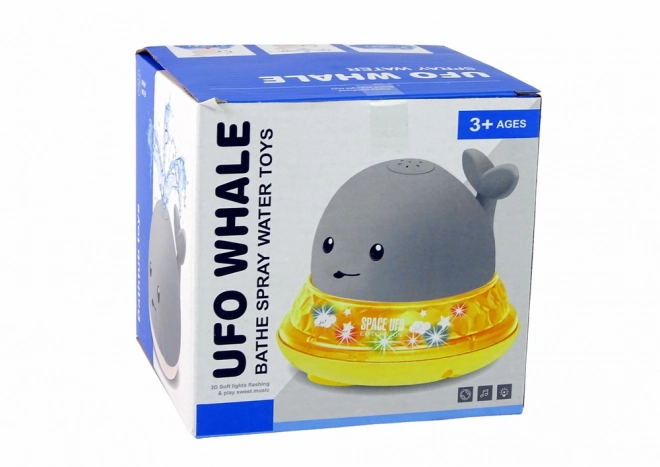 Water Spraying Whale Bath Toy with Stand Gray