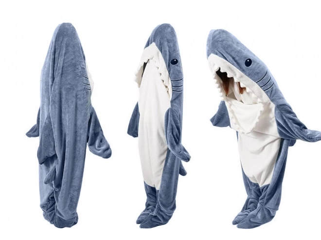 Shark Blanket Pajama Costume Fleece Hoodie