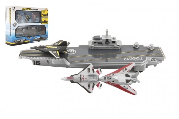 Aircraft Carrier with Fighter Jets Toy Set