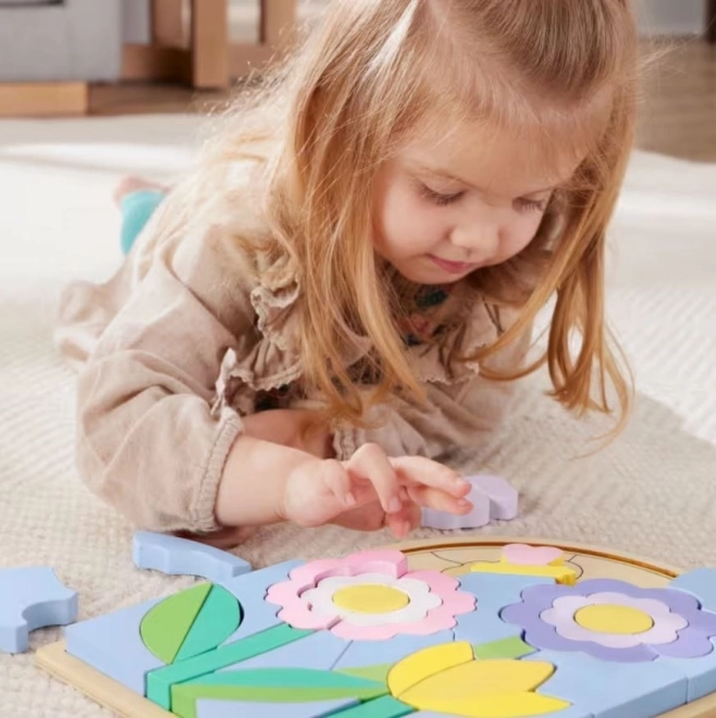 Wooden Puzzle Flowers