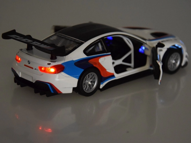 Metal Sport Model Car BMW M6 GT3 1:32 Scale with Light and Sound