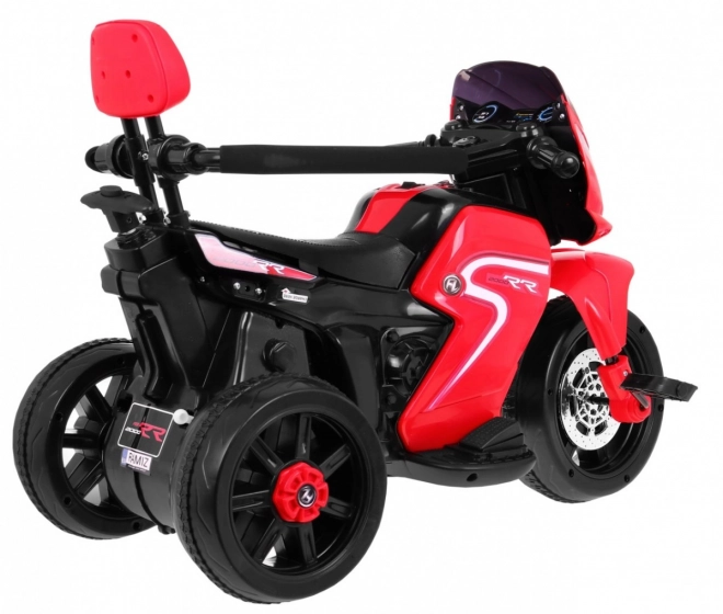 Children's Electric 3-in-1 Ride-On Motorcycle Red with Audio LED