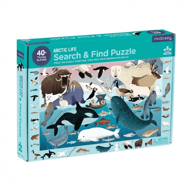 Mudpuppy Puzzle Arctic Life Search and Find