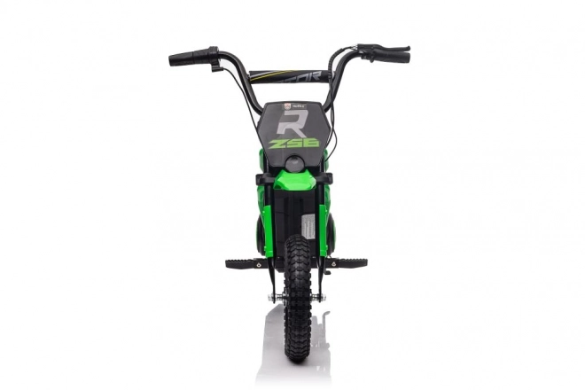 Green Battery-Powered Motocross Bike