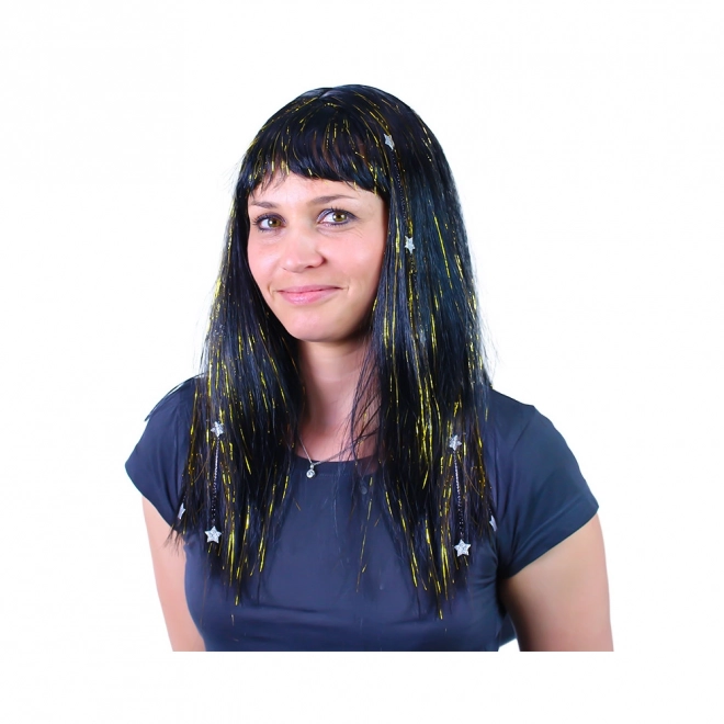 Adult Wig with Gold and Stars