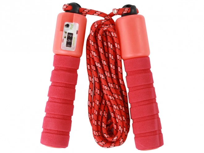 Red Jump Rope with Counter and Adjustable Length