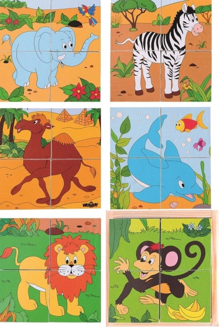 Zoo Animal Puzzle Cubes