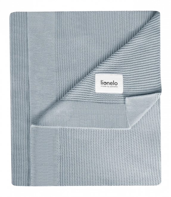 Soft Bamboo Blanket Blue – Grey