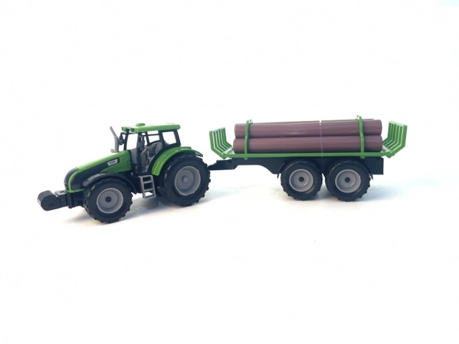 Jouet Tracteur avec Remorque à Rondins pour Enfants