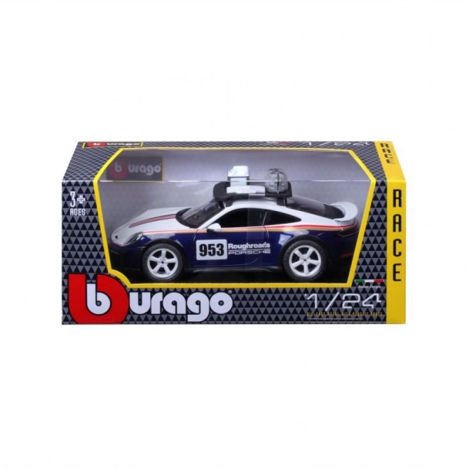 Bburago Porsche 911 Dakar Blue Model Car