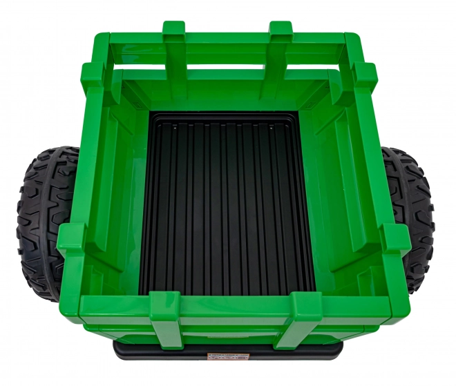 Dětský traktor s přívěsem zelený