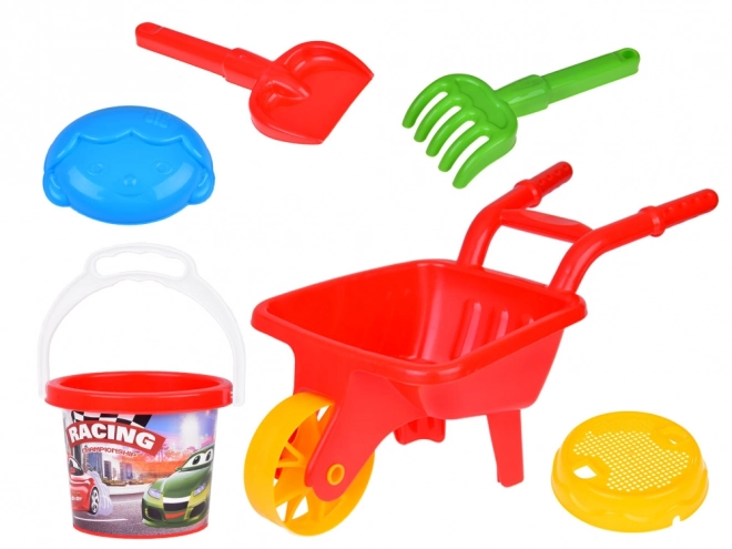 Kids Garden Wheelbarrow Set – Red