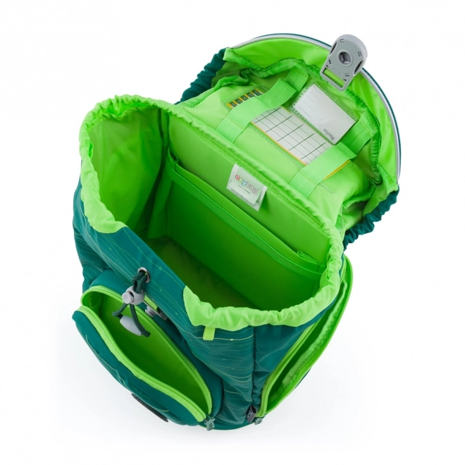 Set 4-Piece OXY Sherpy Green School Backpack