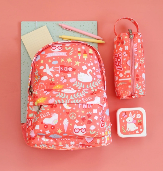 Coral Pink Pencil Case by A Little Lovely Company