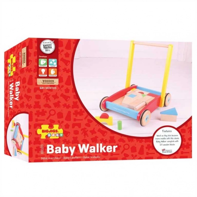 Wooden Blocks in Wagon for Babies