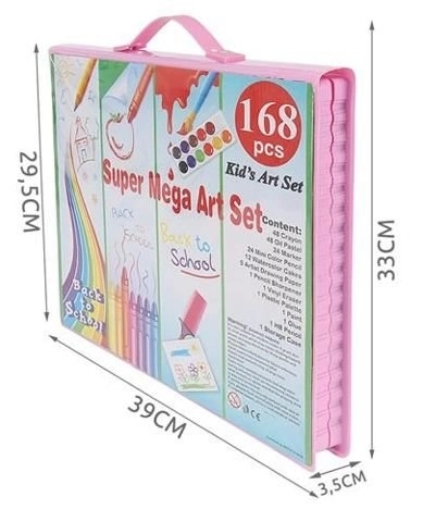 Painting and Drawing Set with Pink Case