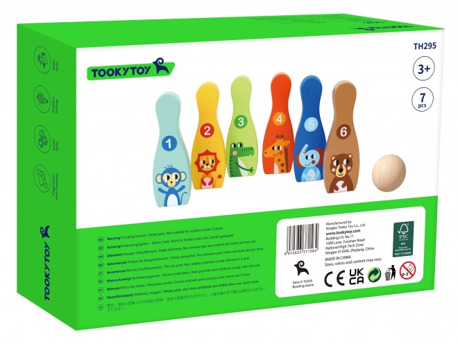 Gioco del Bowling in Legno per Bambini