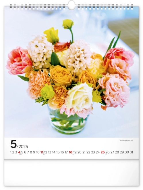 Wall Calendar Flowers 2025