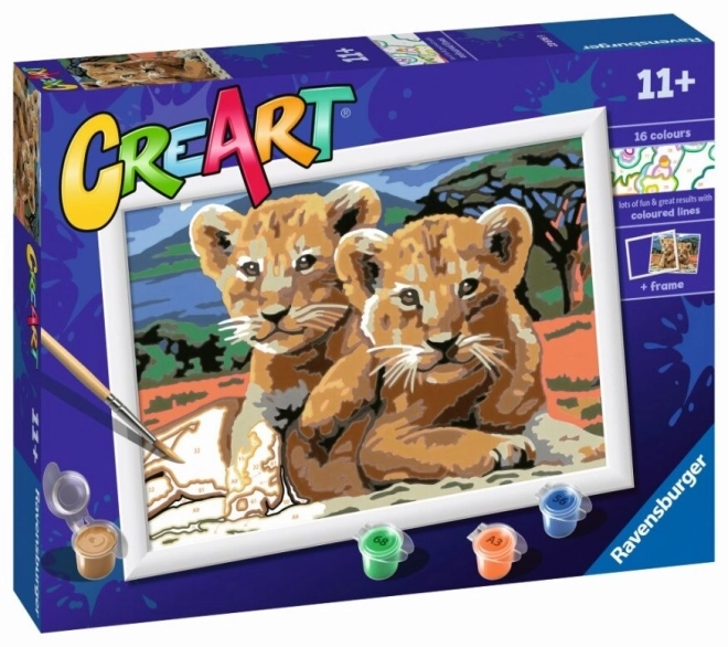 Children's Painting Set CreArt Little Lion Cubs