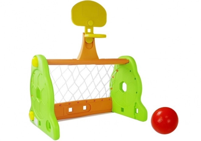 2-in-1 Soccer and Basketball Goal for Kids