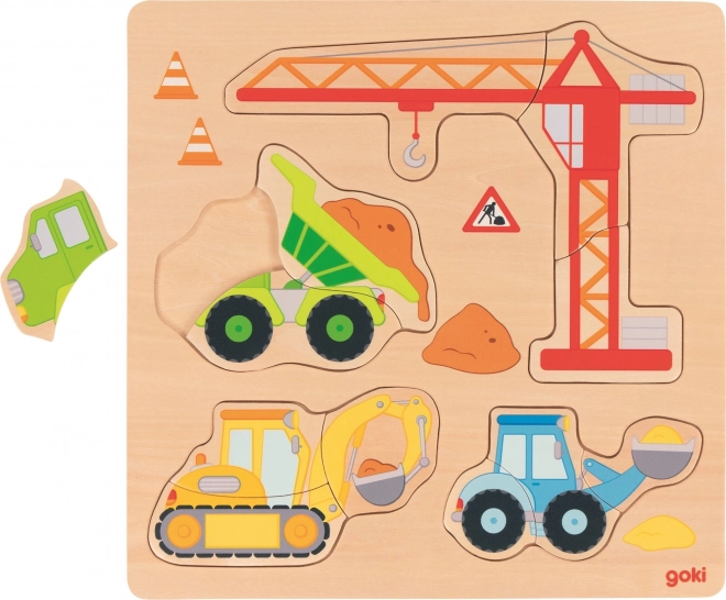 Construction Vehicles Wooden Puzzle