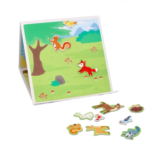 Magnetická puzzle knižka - Lesné zvieratá