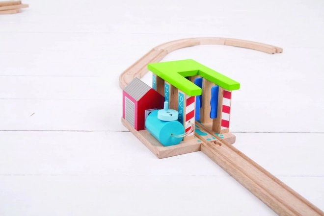 Wooden Train Car Wash For Bigjigs Rail Sets