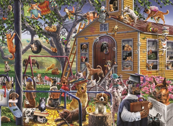 Mischievous Dogs Jigsaw Puzzle