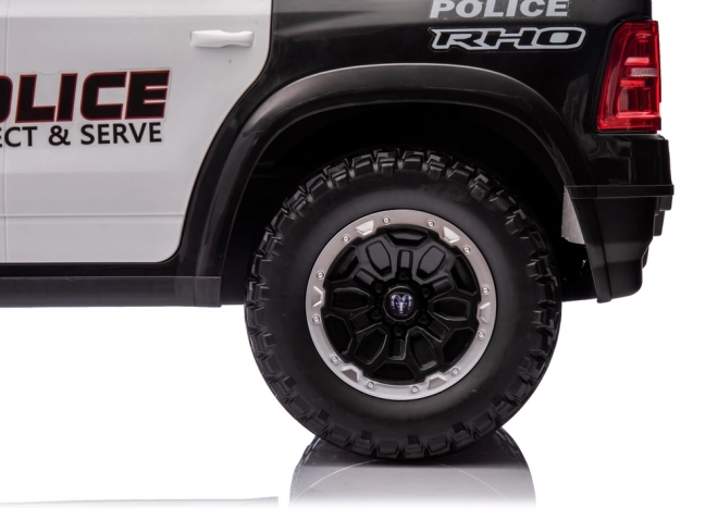 Battery-Powered Dodge Ram Police Car Black