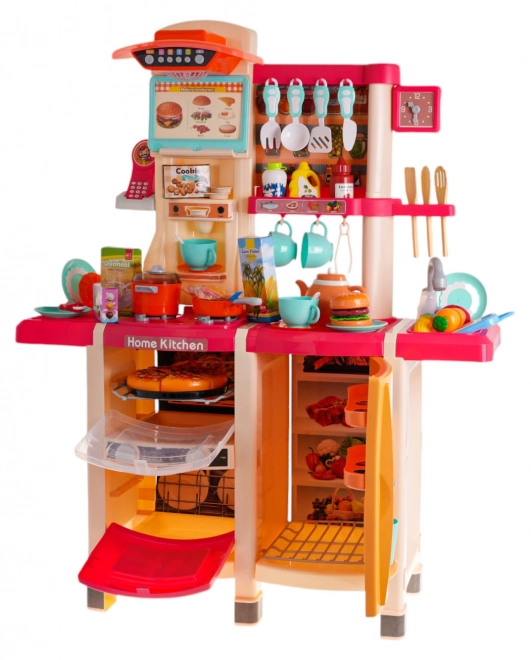 Interactive Kitchen Set with Lights and Sounds - Pink