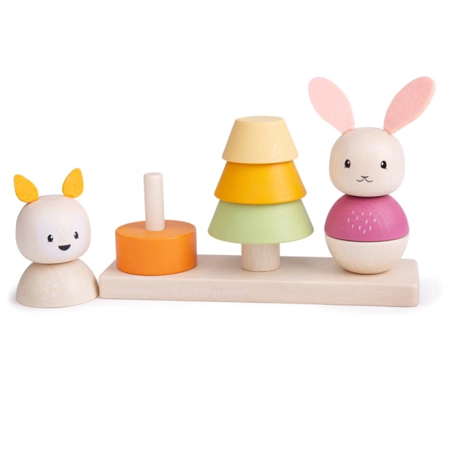 Bigjigs Stacking Toy - Fox and Rabbit