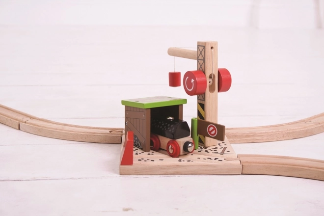 Miniera di carbone con gru Bigjigs Rail