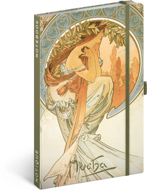 Notique Notes Alfons Mucha Poetry Lined Notebook 13x21 cm