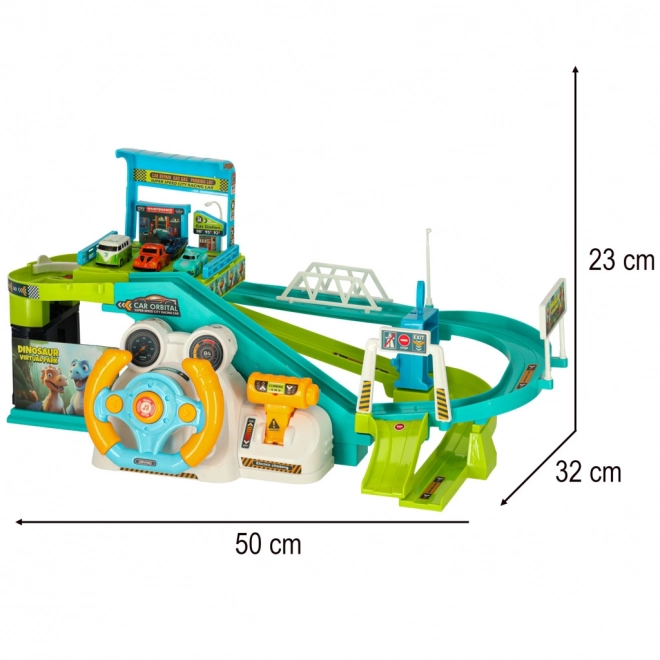 Interactive Race Track with Steering Wheel