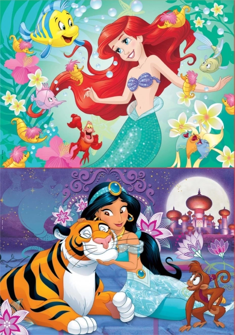 Disney Princesses Ariel and Jasmine Puzzle Set