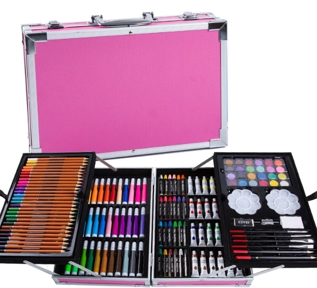 Creative Blue Painting Kit with 145 Pieces – Pink